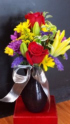 Roses and Lily Bouquet from Faught's Flowers & Gifts, florist in Jonesboro